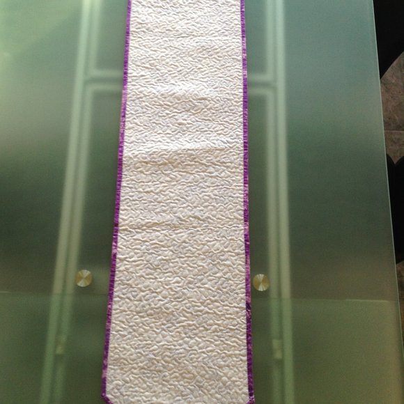 Quilted Pinks & Purples Table Runner 53 1/2" x 12 1/2" Table Topper Handmade - Picture 11 of 14